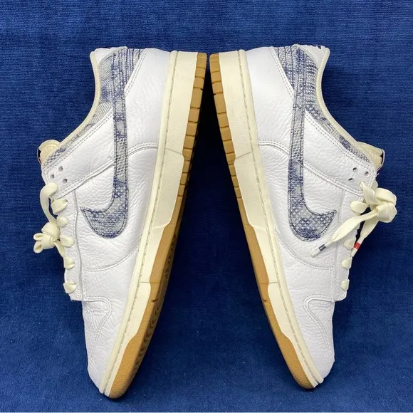 Nike Dunk Low FN6881-100 Americana Washed Denim Men Size 12 sneakers