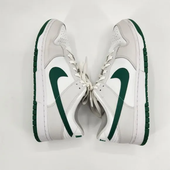 Nike Dunk Low Retro Shoes Men Size 10 Summit White Malachite Green DV0831-107