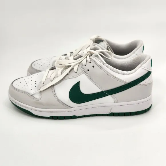 Nike Dunk Low Retro Shoes Men Size 10 Summit White Malachite Green DV0831-107