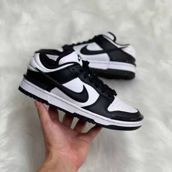 Nike Dunk Twist Womens Casual Shoes Black White DZ2794-001 NEW* Sz 6.5