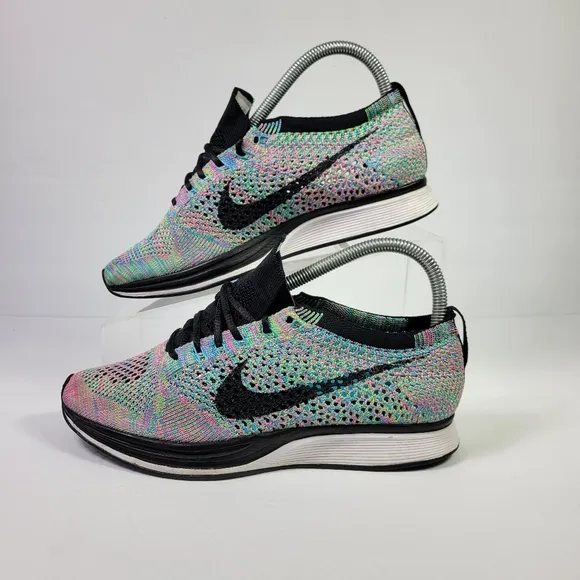 Nike Flyknit Racer Multi Color 2.0 Sneakers Men Sz 5.5/Wmns Sz 7 [526628-304]