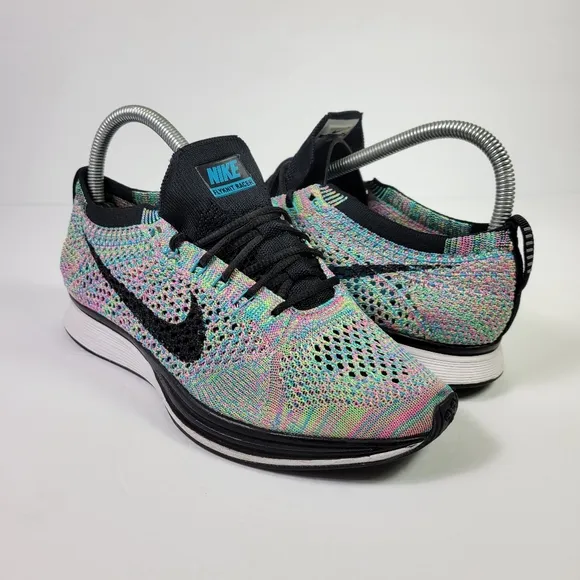 Nike Flyknit Racer Multi Color 2.0 Sneakers Men Sz 5.5/Wmns Sz 7 [526628-304]