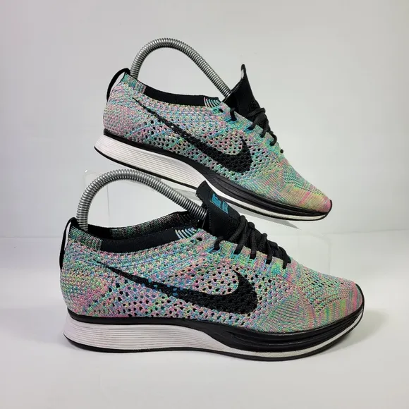 Nike Flyknit Racer Multi Color 2.0 Sneakers Men Sz 5.5/Wmns Sz 7 [526628-304]