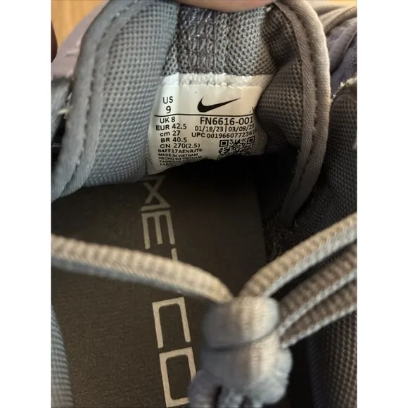 Nike Free Metcon 5 TB Gunsmoke Grey Men Size 9 Gym Training Shoes FN6616-001