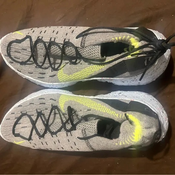 Nike Gray and Yellow Men's Sneakers Space Hippie Nike