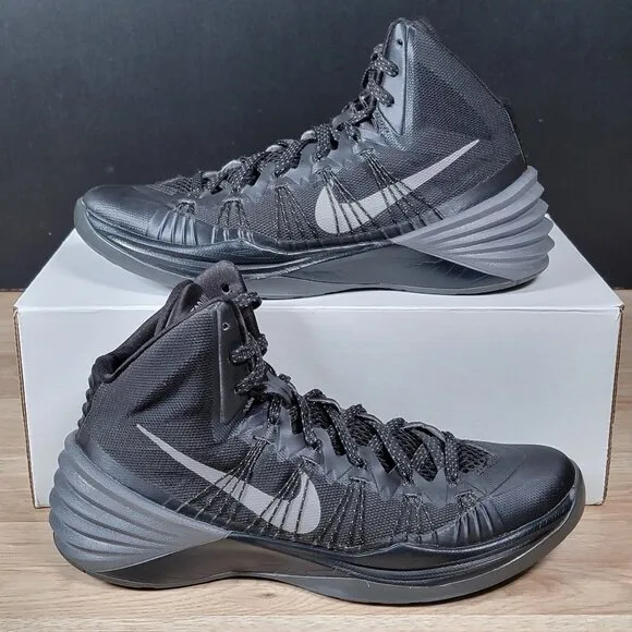 Nike Hyperdunk 2013 Shoes Men Size 9 Black Gray Basketball Sneakers 599537-002