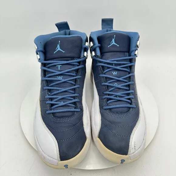 Nike Jordan 12 Retro Men Sz 12 130690 404 Indigo Stone Blue Legend White Shoes