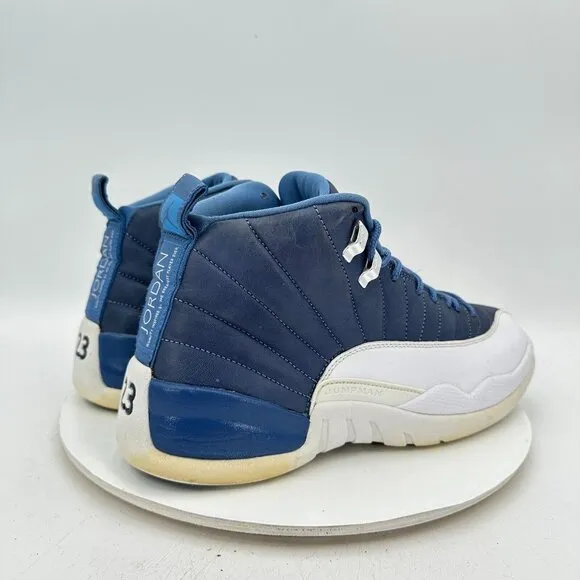 Nike Jordan 12 Retro Men Sz 12 130690 404 Indigo Stone Blue Legend White Shoes