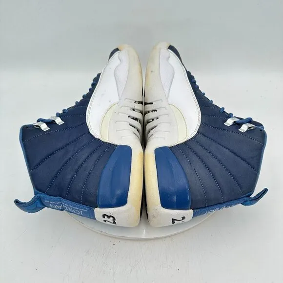 Nike Jordan 12 Retro Men Sz 12 130690 404 Indigo Stone Blue Legend White Shoes