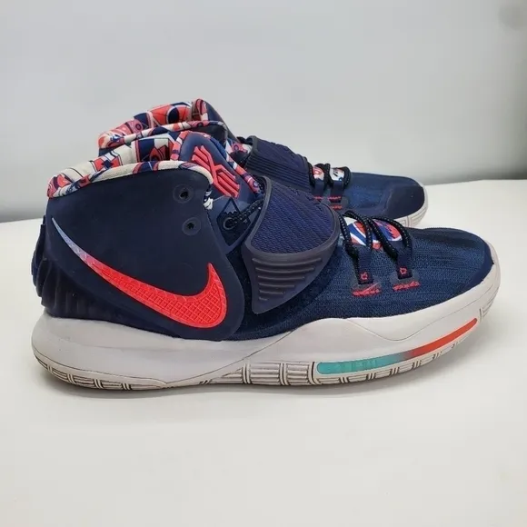 Nike Kyrie 6 “Team USA” Blue Red White Shoes Men Size 9 Irving BQ4630-402