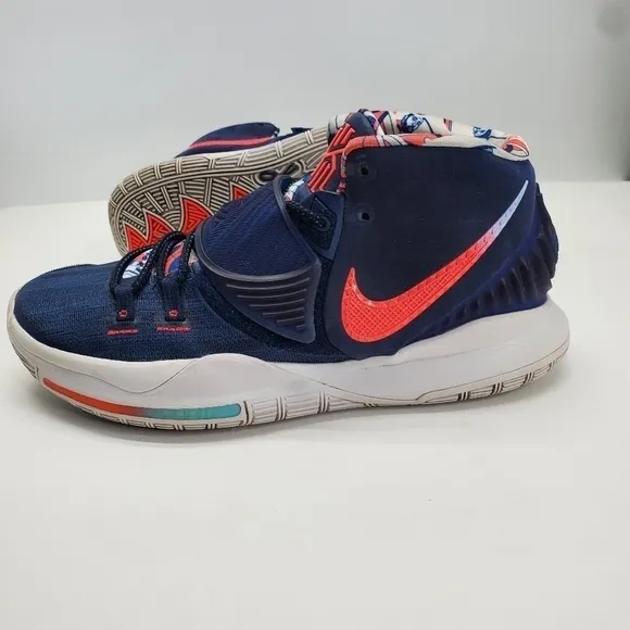Nike Kyrie 6 “Team USA” Blue Red White Shoes Men Size 9 Irving BQ4630-402