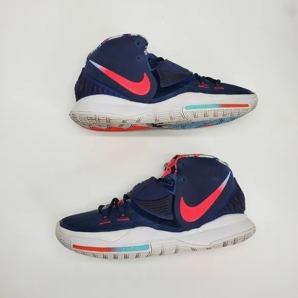 Nike Kyrie 6 “Team USA” Blue Red White Shoes Men Size 9 Irving BQ4630-402