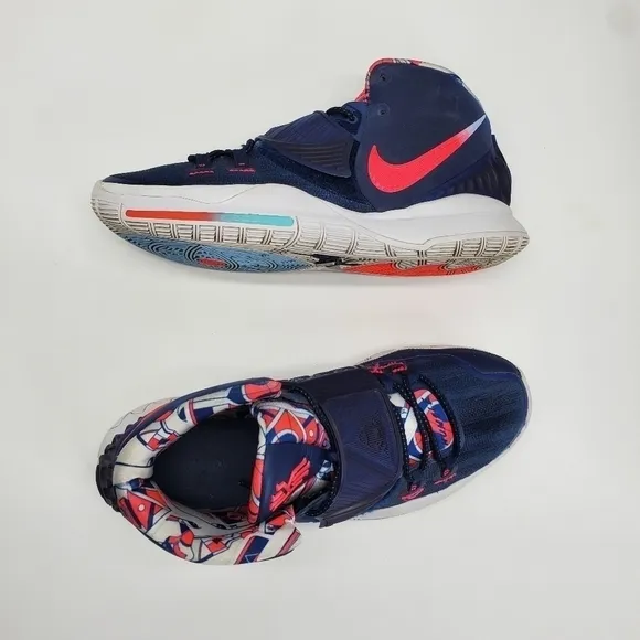 Nike Kyrie 6 “Team USA” Blue Red White Shoes Men Size 9 Irving BQ4630-402