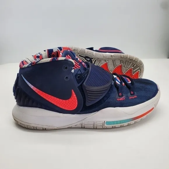 Nike Kyrie 6 “Team USA” Blue Red White Shoes Men Size 9 Irving BQ4630-402
