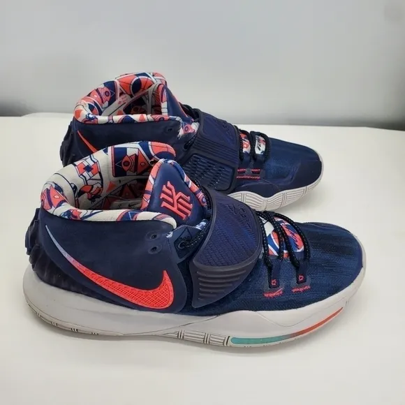 Nike Kyrie 6 “Team USA” Blue Red White Shoes Men Size 9 Irving BQ4630-402