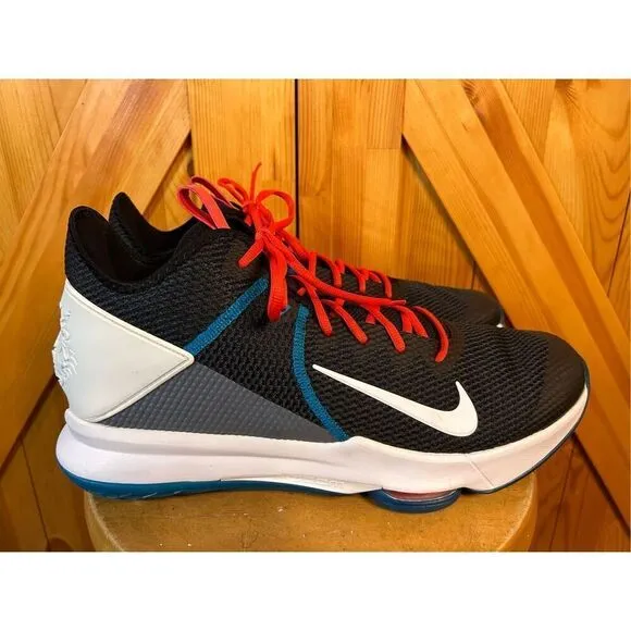 Nike Lebron Witness l V Black White Chile Red Glass Blue Sneaker Shoes Men US 17