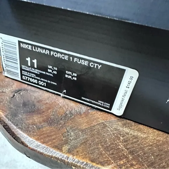 Nike Lunar Force 1 Fuse City (La) Men 577666-001 Silver Blue Shoes MEN Size 11