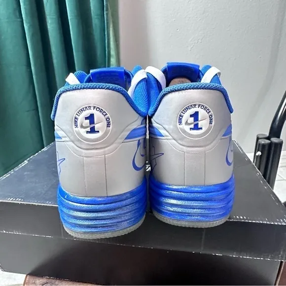 Nike Lunar Force 1 Fuse City (La) Men 577666-001 Silver Blue Shoes MEN Size 11