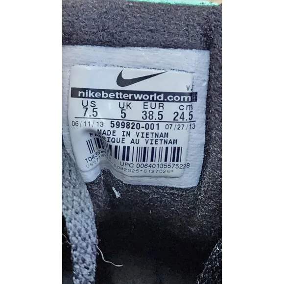 Nike Men Size 7.5 US / 5 UK Air Max 1 Essential 599820-001 Black/anthracite