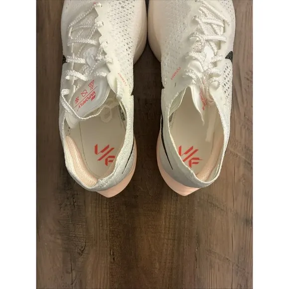 Nike Men Size 9 ZoomX Vaporfly Next% 3 Sail Black Crimson Tint Shoes DV4129-103