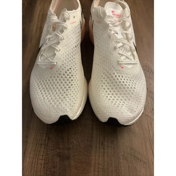 Nike Men Size 9 ZoomX Vaporfly Next% 3 Sail Black Crimson Tint Shoes DV4129-103