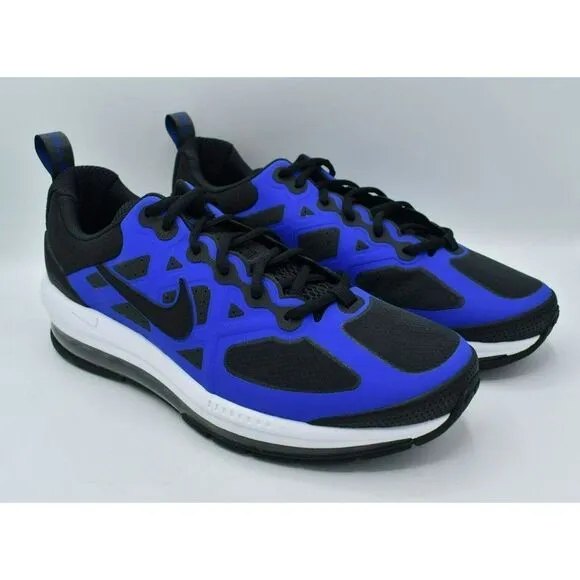 Nike Mens 12 Air Max Genome Black White Racer Blue Shoes Sneaker DC9410-401