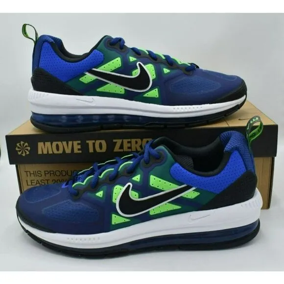 Nike Men Size 10 Air Max Genome Deep Royal Blue Black Sneakers Shoes DC9410 400