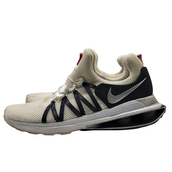 Nike Shox Gravity White/Navy Blue Men Size 13 Athletic Running Shoes AR1999-104