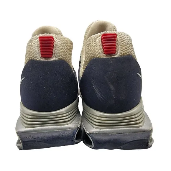 Nike Shox Gravity White/Navy Blue Men Size 13 Athletic Running Shoes AR1999-104