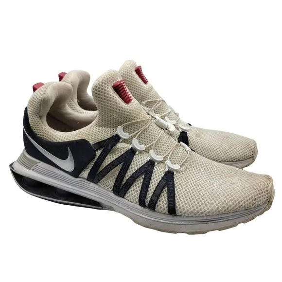 Nike Shox Gravity White/Navy Blue Men Size 13 Athletic Running Shoes AR1999-104