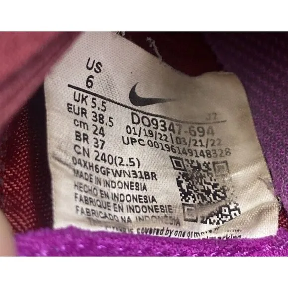Nike Soccer Shoes Men Size 6 Zoom Mercurial Superfly 9 Academy KM TF 'Red Purple