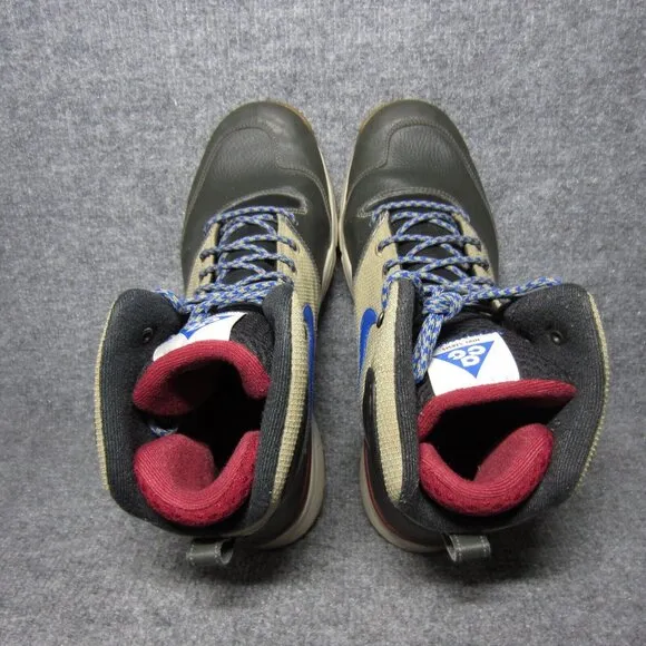 Nike Stasis ACG Kaki Hi Watershield Hiking Shoes Bamboo Blue 616192-201 Mens 10
