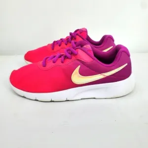 Nike Tanjun Size 5 Youth 6.5 Women Shoes Iridescent Pink Hyper Violet Purple