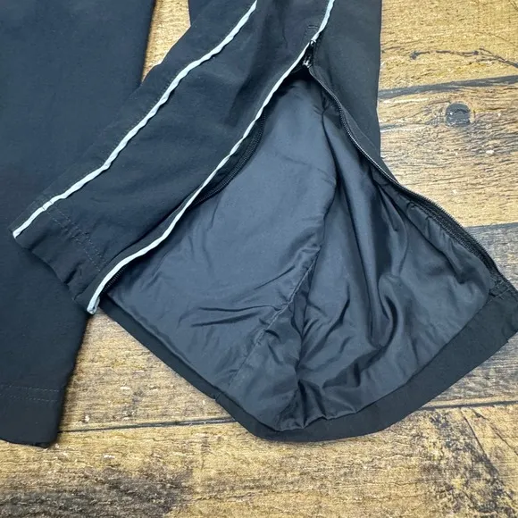 Nike Track Pants Athletic Warm Up Black White Stripe Mens Size L gray tag