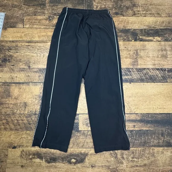 Nike Track Pants Athletic Warm Up Black White Stripe Mens Size L gray tag