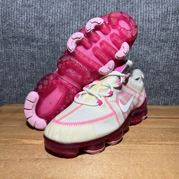 Nike Vapormax 2019 Shoes Women Size 10 Pink Rise White Low Lace Up