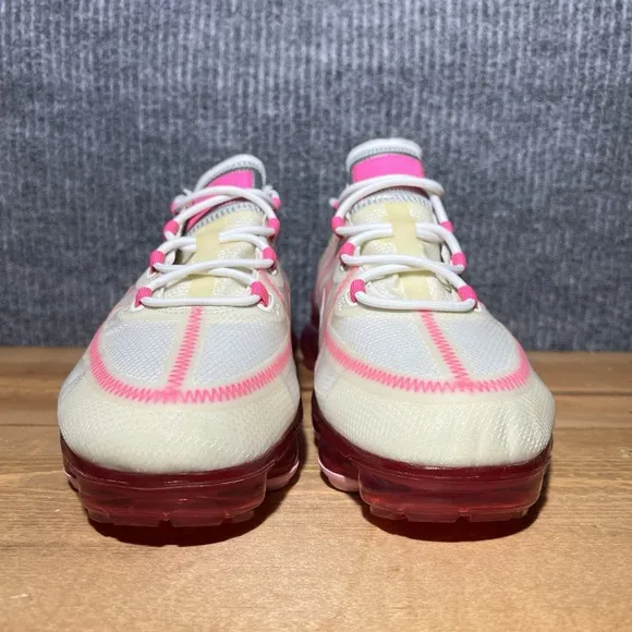 Nike Vapormax 2019 Shoes Women Size 10 Pink Rise White Low Lace Up