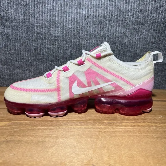 Nike Vapormax 2019 Shoes Women Size 10 Pink Rise White Low Lace Up