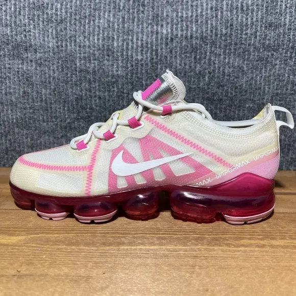 Nike Vapormax 2019 Shoes Women Size 10 Pink Rise White Low Lace Up