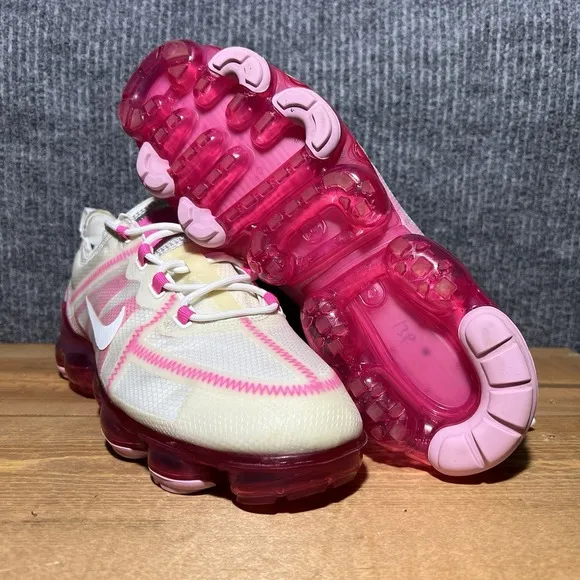 Nike Vapormax 2019 Shoes Women Size 10 Pink Rise White Low Lace Up