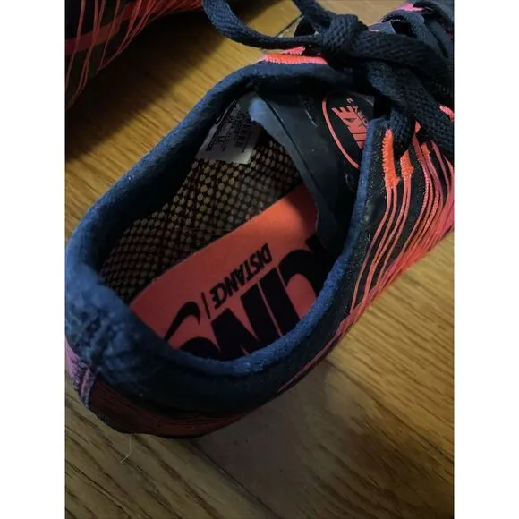 Nike Victory 2 Racing‎ Cleats  Shoes Running Red Black Men Sz 11 Women Sz 12.5