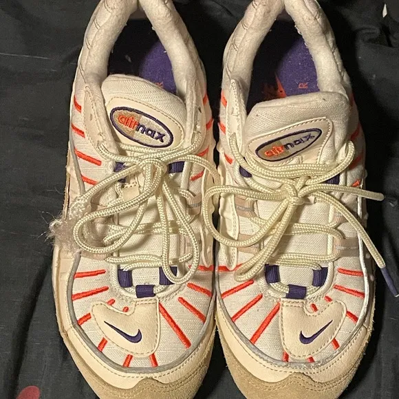 Nike White and Red Sneakers Stylish Athletic Footwear