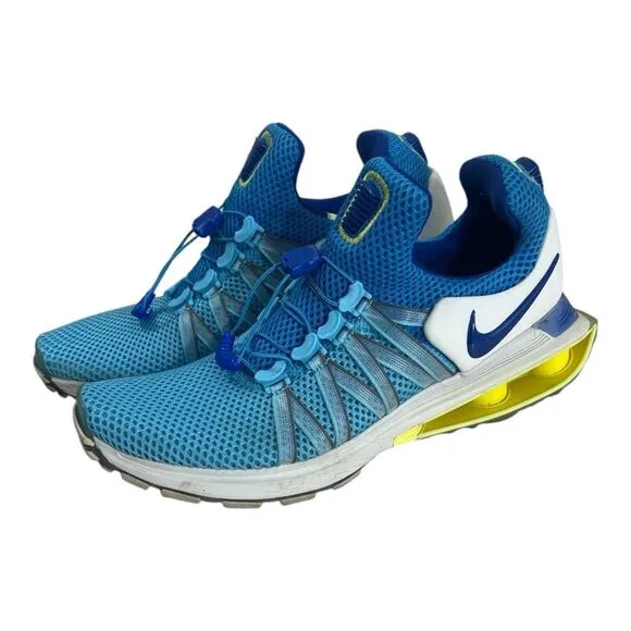NIKE Women Shox Gravity Blue White Shoes Size 7.5 Torch Reax Metcon AQ8554 404