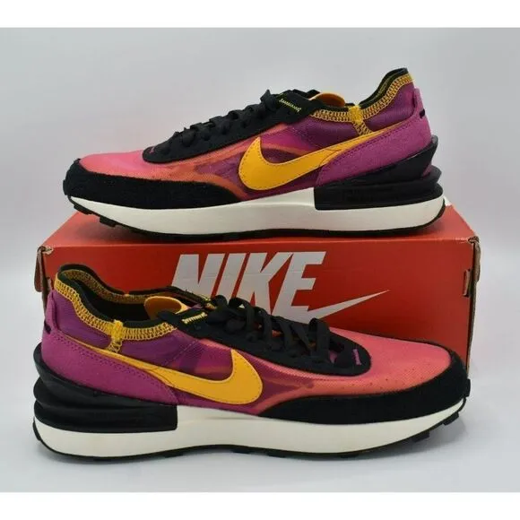 Nike Womens Sz 7.5 Waffle One Fuchsia University Gold Sneakers Shoes DC2533-600
