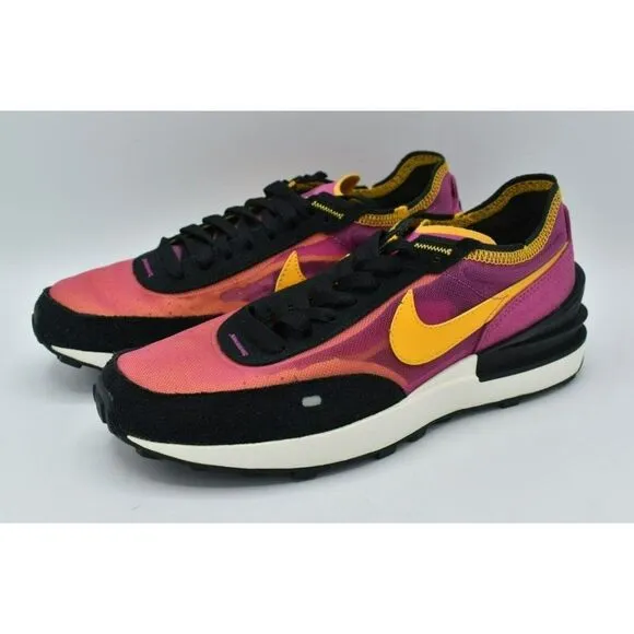Nike Womens Sz 7.5 Waffle One Fuchsia University Gold Sneakers Shoes DC2533-600