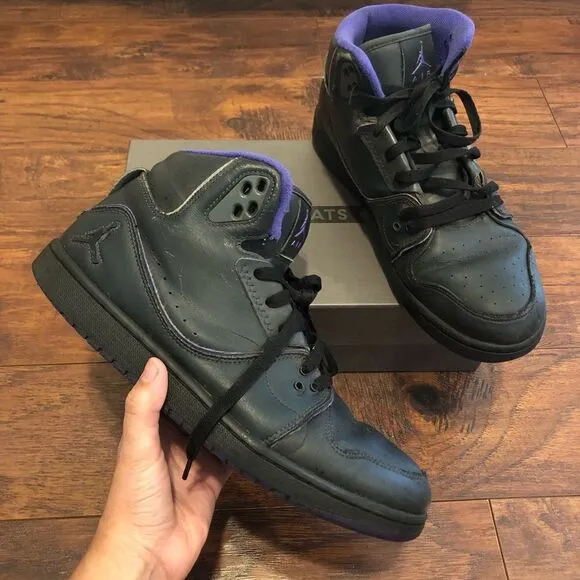 NIKE air JORDAN 1 flight 2 black purple shoes sneakers size 10 men