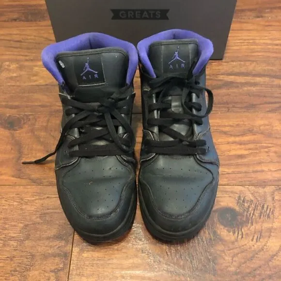 NIKE air JORDAN 1 flight 2 black purple shoes sneakers size 10 men