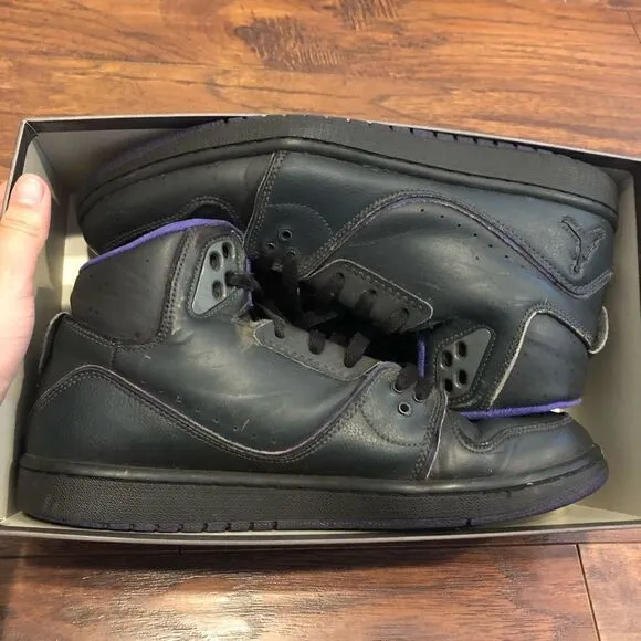 NIKE air JORDAN 1 flight 2 black purple shoes sneakers size 10 men