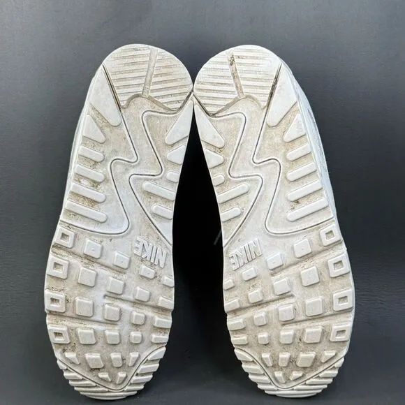 Nike Airmax 90 women athletic sneaker shoes triple white size 8