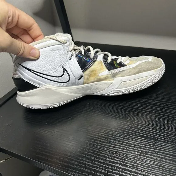 Nike Kyrie 8 Infinity Men Size 11.5 White Black Red Basketball Shoes CZ0204-101